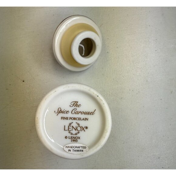 Vintage 1993 Lenox Spice Carousel Fine Porcelain Spice Jar CLOVE - Picture 9 of 9